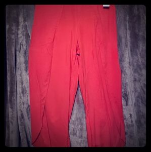 Drew- red high waisted pants